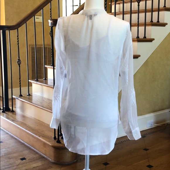 Simply Vera Sheer White Blouse - Picture 2 of 8